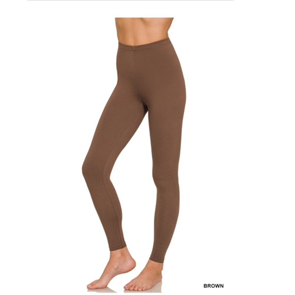 ZENANA - PREMIUM MICROFIBER FULL LENGTH LEGGINGS - Small